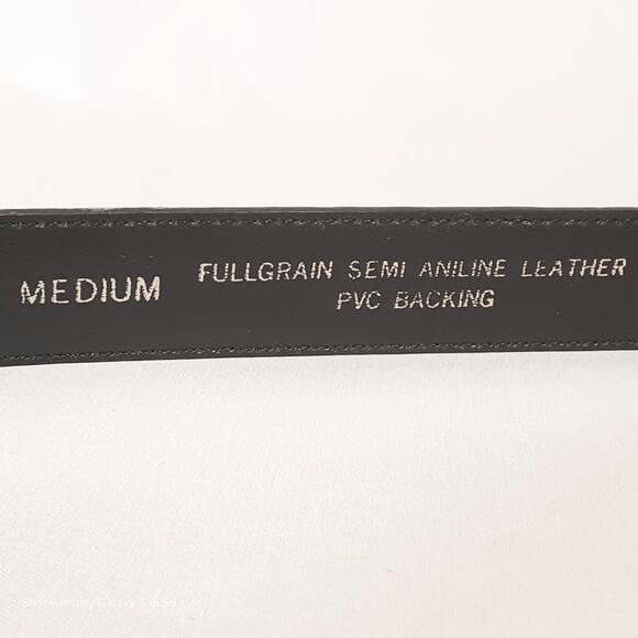 Liz Claiborne Black Belt Womens Medium Waist Fullgrain Semi Aniline Leather - Picture 8 of 13